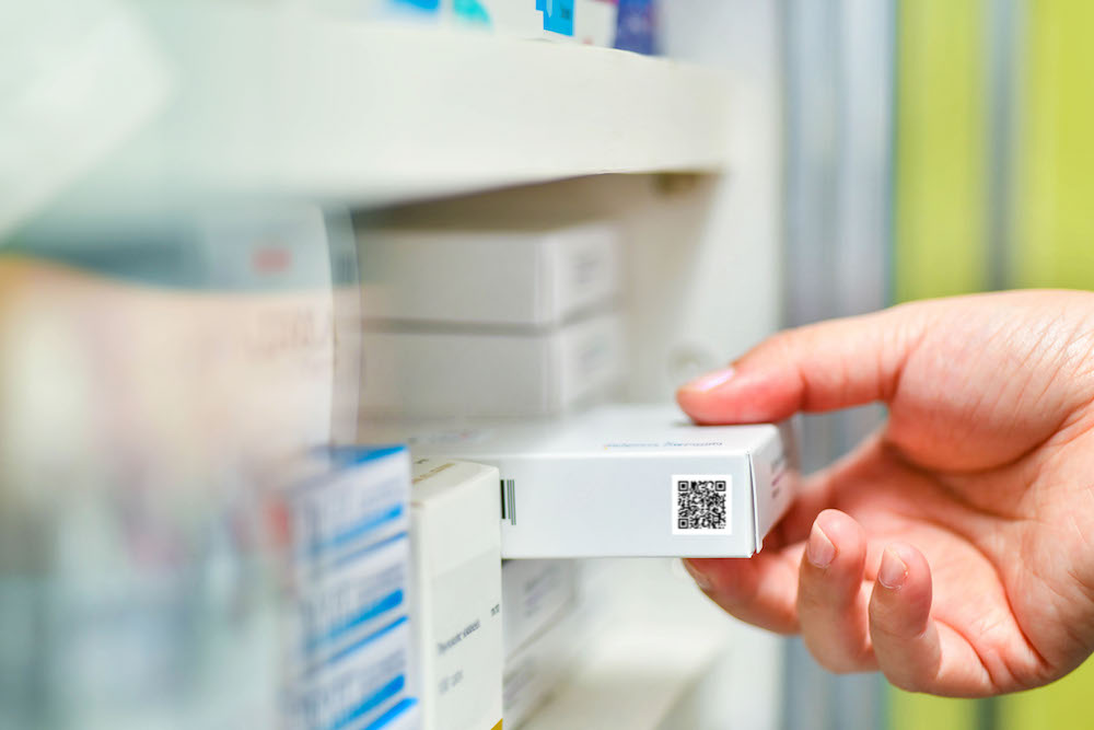Medication pack with a QR code, which is an important solution for pharma companies by Gwelo